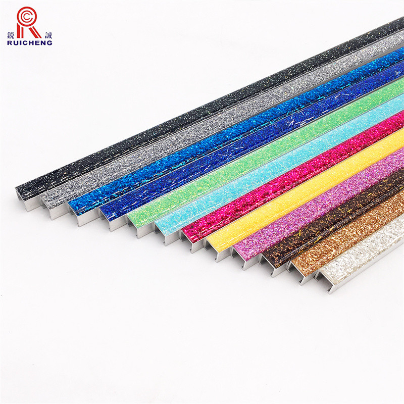 Silver Aluminum Tile Trim Edge Decorative Strip U Shape Gap Covering Trim