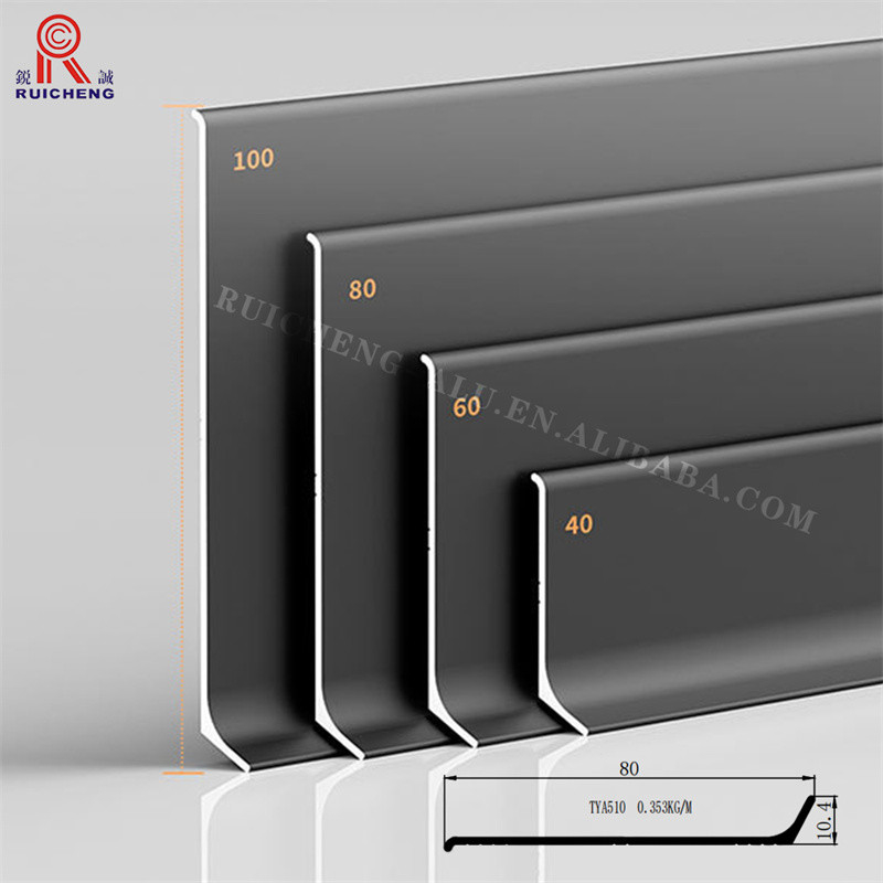 7075 Aluminium Skirting 100mm Distortion Resistant Waterproof