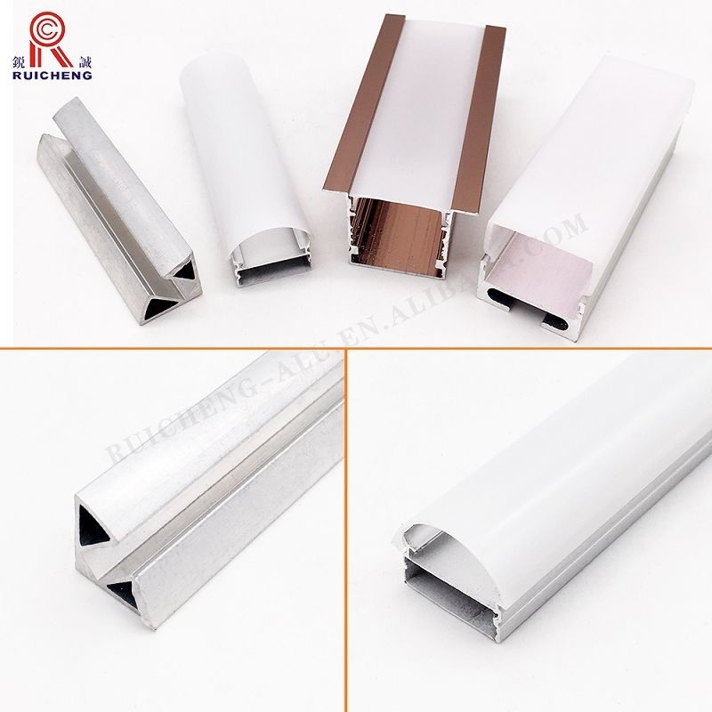 Recessed Aluminium LED Strip Light Profile , Aluminium Profile For Strip Light