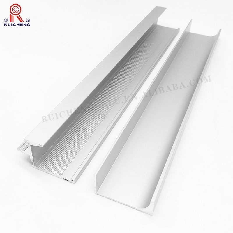 J Profile Aluminium Profile Trim Handle , 1.2mm Brushed Aluminum Drawer Pulls