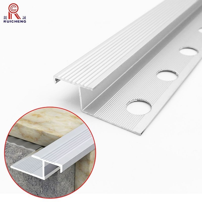 Non Slip Aluminium Stair Nosing Edge Trim 3m Length Powder Coating