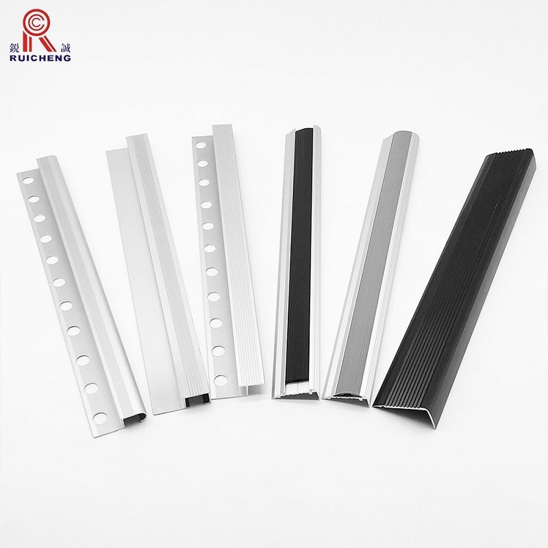 Anti Slip Metal Stair Edge Protectors , 1.8mm  Aluminum Stair Trim