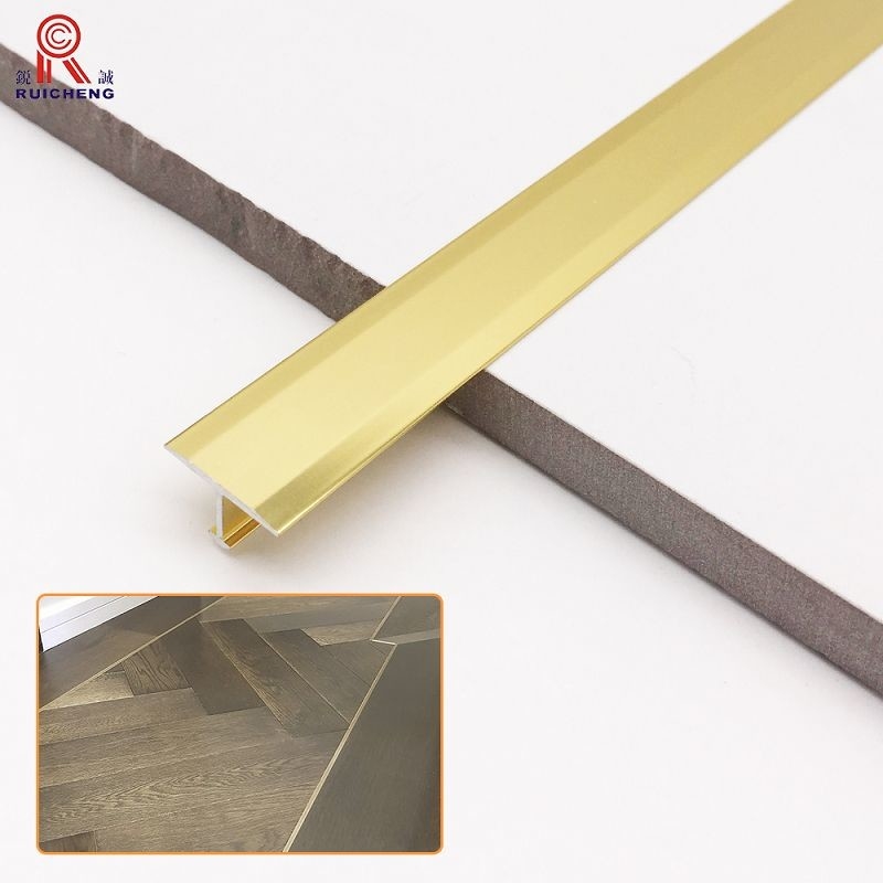 Anodized Aluminum Transition Strips For Flooring 2.6m Length Gold Color